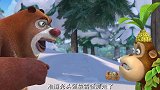 熊出没：光头强假扮雪怪吓唬熊大，熊大和吉吉快被吓坏了