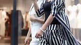 杭州街头，小姐姐走起路来好有气质，这可是女强人的状态
