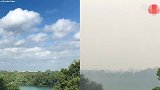 印度北方笼罩在雾霾之中，空气中都是烟灰的味道