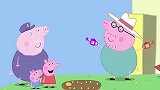 小猪佩奇-猪爸爸自告奋勇当稻草人 保护小猪佩奇种下的花种子