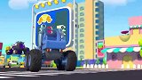 奇奇动画少儿卡通：怪兽消防车打败捣蛋车，怪兽车儿歌童谣儿童