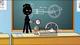 火柴人趣味动画：老师上课调试蒸汽机,结果操作失误直接爆炸了！