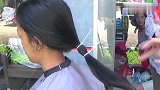 妹子把长发剪掉，几剪刀下去，结果丑了很多