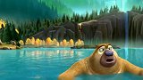 熊出没：蹦蹦玩笑开大了，和肥波一起掉水里了，这下危险了