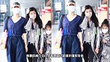 马伊琍带俩女儿罕见亮相，穿姐妹装时髦抢眼，姐妹牵手画面超有爱