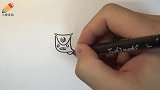 儿童简笔画，露营车变成了帐篷，它就停在山上的最佳庇护地点