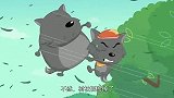 龙卷风把灰太狼和焦太郎都吹跑了，还好喜羊羊找来了龙卷风的孩子