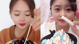 美女直播吃葡萄果冻、彩色柱子棉花糖，口味任意选，我向往的生活