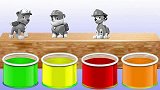 创意早教：汪汪队狗狗灰灰 毛毛，染色动画学颜色