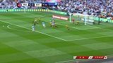 下半场补时第2分钟曼城球员萨内射门