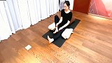 释放压力，治愈瑜伽，瑜伽体式仰卧束脚式。