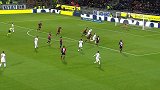 17-18赛季AC米兰客场2-1逆转卡利亚里 凯西双响R罗染红