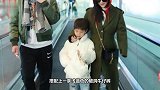 霍思燕一家三口时髦现身，嗯哼萌帅有型，杜江绿色棉服扎眼