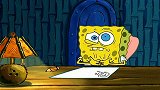 海绵宝宝：海绵宝宝真拖拉，一整天写不出作文，还要让邮递员提醒