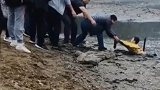 众人合力捞出来个泥娃娃