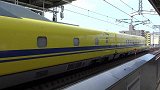 日本新干线的小黄列车，这车型真漂亮