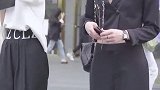 三里屯街拍以为穿黑衣服的小姐姐会很高冷，结果却好温柔！