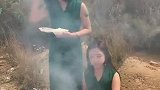 偶遇缅甸小姐姐正在烧烤，也不知道好不好吃，咱也不敢问！