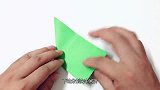 手把手教你折立体西瓜，小朋友都能轻松学会，手工折纸视频