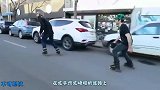 牛人自制轮滑衣，比汽车快却没有刹车，家人早已备好葬礼