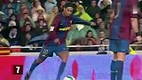 巴萨vs瓦伦十佳球：小罗原地远射展现惊人爆发力