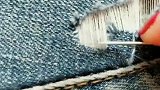 牛仔裤破洞织补修复，学会再也不用去裁缝店花钱了