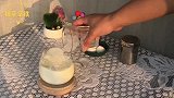 日落霞光，抹茶拿铁