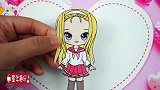 纸娃娃创意手工，可爱的峰岸绫乃女孩手绘贴纸