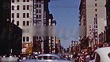 1950年代的美国洛杉矶珍贵录像，街道车水马龙