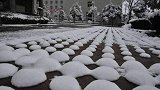 北京雪后罕见奇观：停车场现上千个“雪馒头”