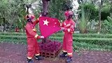 海南：台风中，“火焰蓝”守护“中国红”