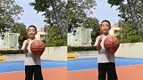 应采儿盼儿子长大成鹿晗，小小春单手抱球很帅气，外公喊话快吃饭