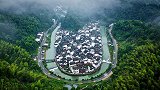 中国最圆的村——婺源菊径村：半村被淹 成为孤岛