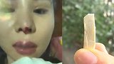 女孩打喷嚏喷出鼻子假体 弯腰扫地会流鼻血?