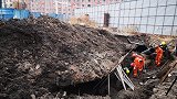 突发！吉林一管道施工地突然塌方 一工人被埋