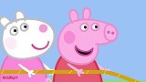 小猪佩奇：紧张刺激的拔河比赛，结果绳子竟然断了！