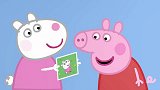 佩奇佩奇看着猪爸爸的大肚子，嘲笑道里面是不是有个小宝宝呢