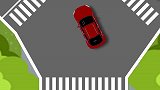 在y字路口通行，小心这种情况，不然就被扣分了 科目四  学驾照  起步 遵守交通规则