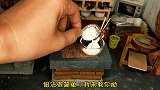 迷你厨房，挑战了很多次才成功，花了5毛钱自制黑暗料理煤球蛋糕