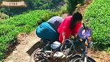 大山里的女司机也不是万能的，遇到这样的上坡路，也是没办法