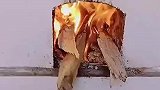 火炉里面放鞭炮，一秒钟炸飞