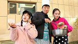 美女打饭插队，第一回被放过，第二回被整惨了