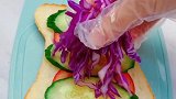 简单的素食三明治，5分钟搞定，一个就管饱老公。