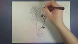 如何画一只抽象的山雀山雀的画法