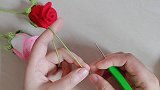 钩针编织漂亮的玫瑰花，看似复杂，其实最简单