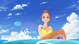 海浪之上：男生第一次海上冲浪，累的气喘吁吁，不是很容易