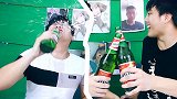 挑战喝新疆的乌苏啤酒，挑战者直接一瓶吹啊，豪气冲天