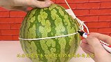 牛人脑洞大开，用西瓜皮做成烧烤架，网友：这也太秀了！