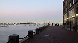 赏波士顿港口落日夕阳 谈当地气候“雪有一米高”