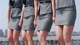 四大美女穿制服跳广场舞，一步裙好性感啊
